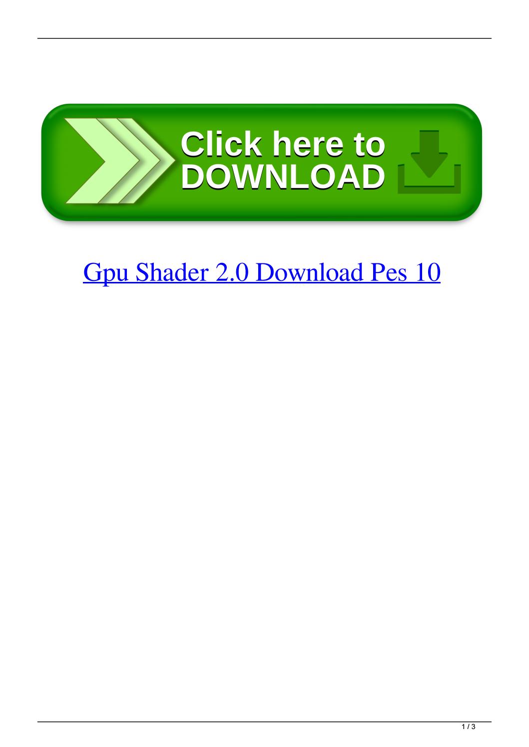 pixel shader 4.0 download